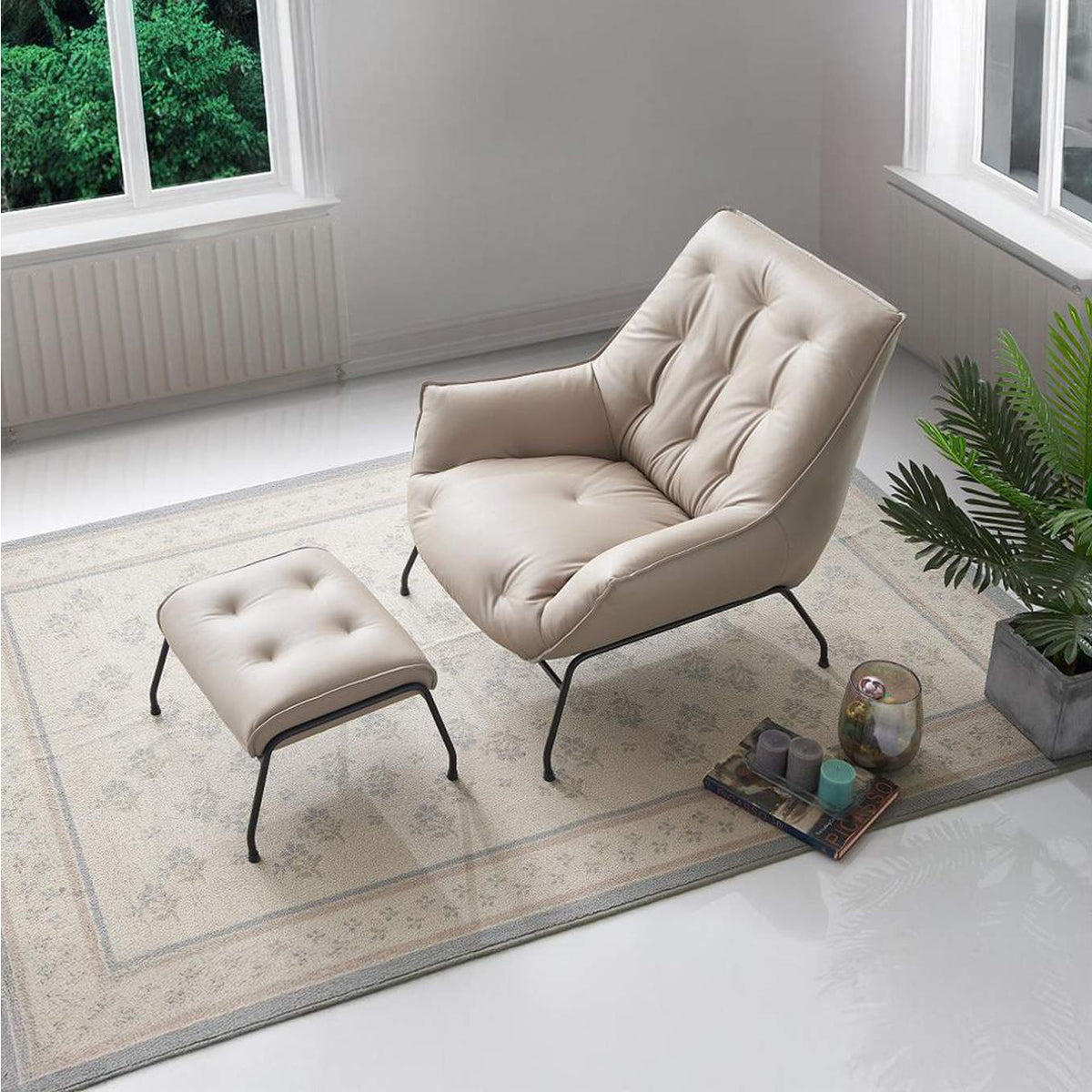 AC02381 Zusa Accent Chair and Ottoman