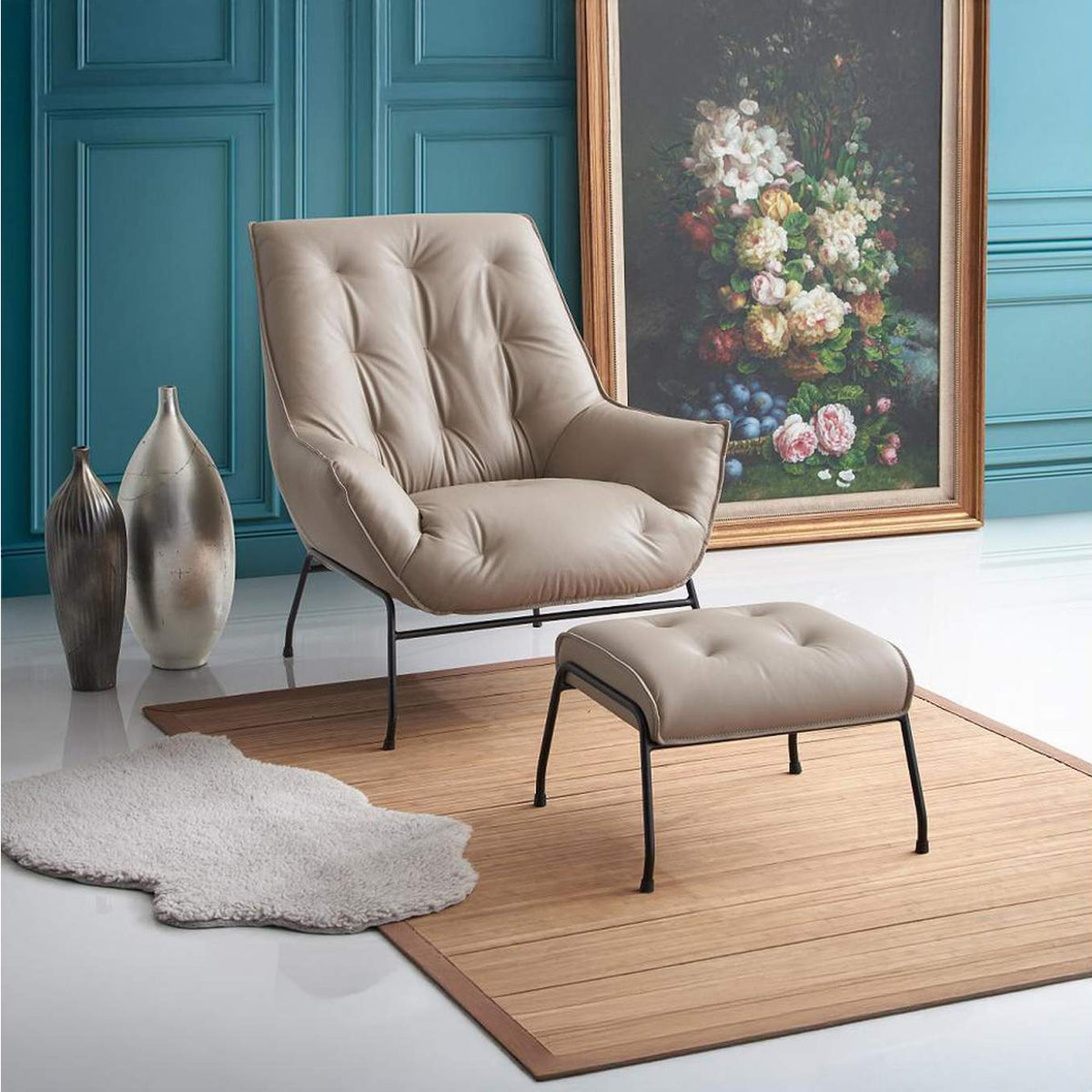 AC02381 Zusa Accent Chair and Ottoman