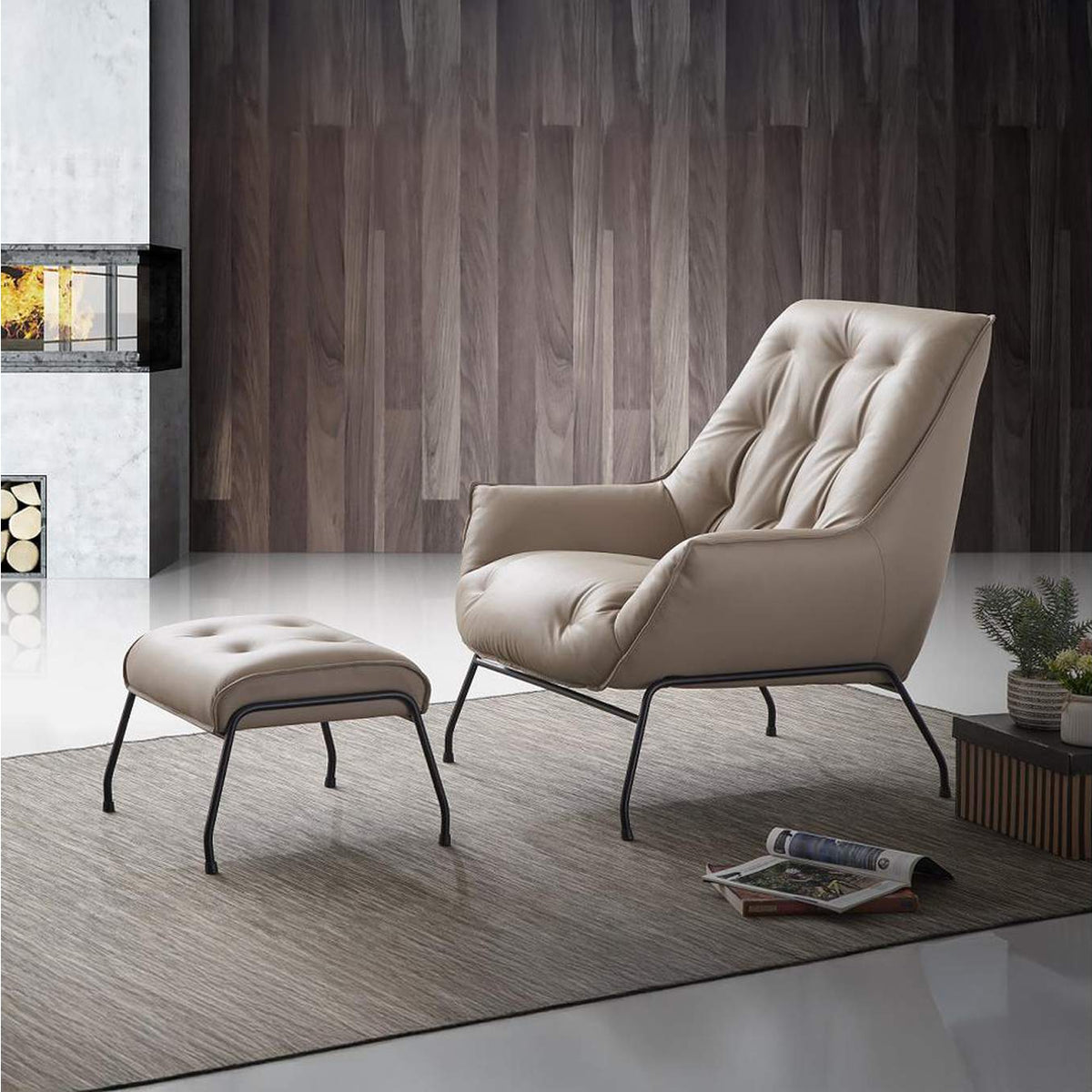 AC02381 Zusa Accent Chair and Ottoman