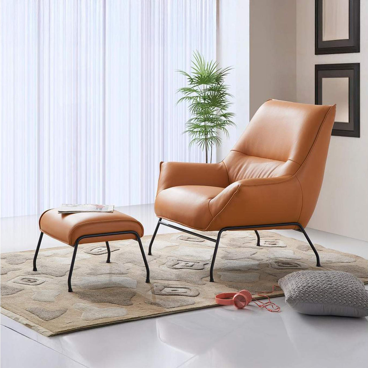 AC02383 Jabel Accent Chair and Ottoman