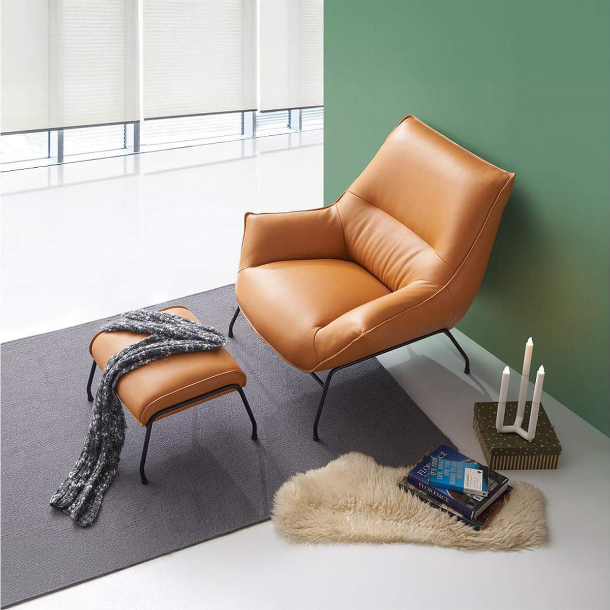 AC02383 Jabel Accent Chair and Ottoman