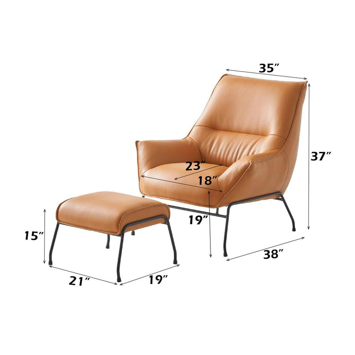 AC02383 Jabel Accent Chair and Ottoman