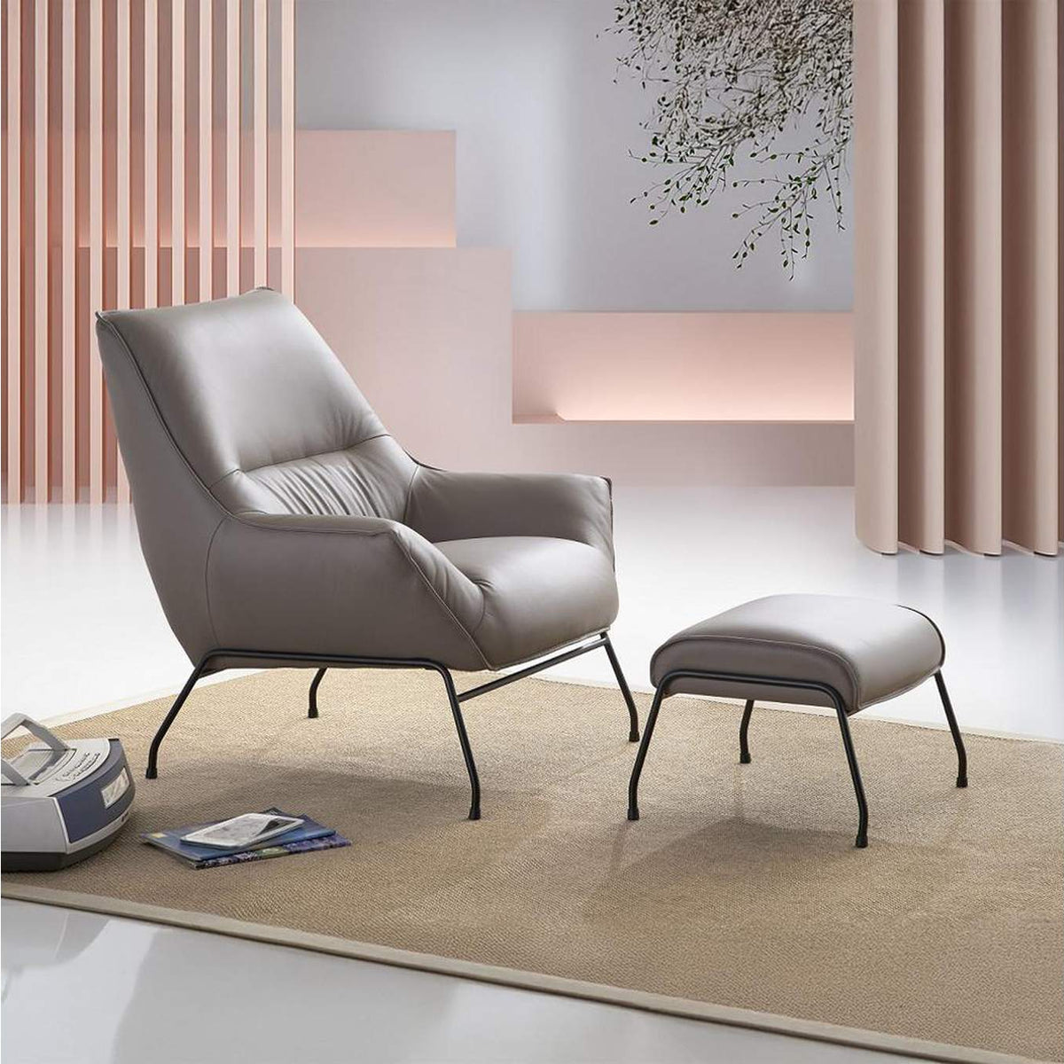 AC02385 Jabel Accent Chair and Ottoman