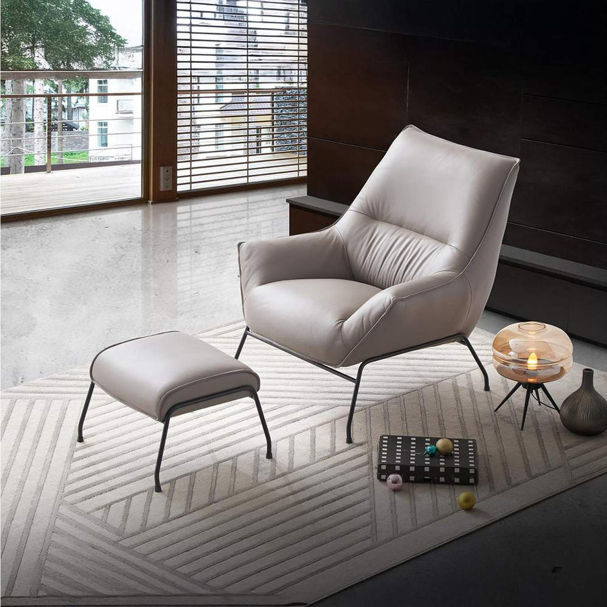 AC02385 Jabel Accent Chair and Ottoman