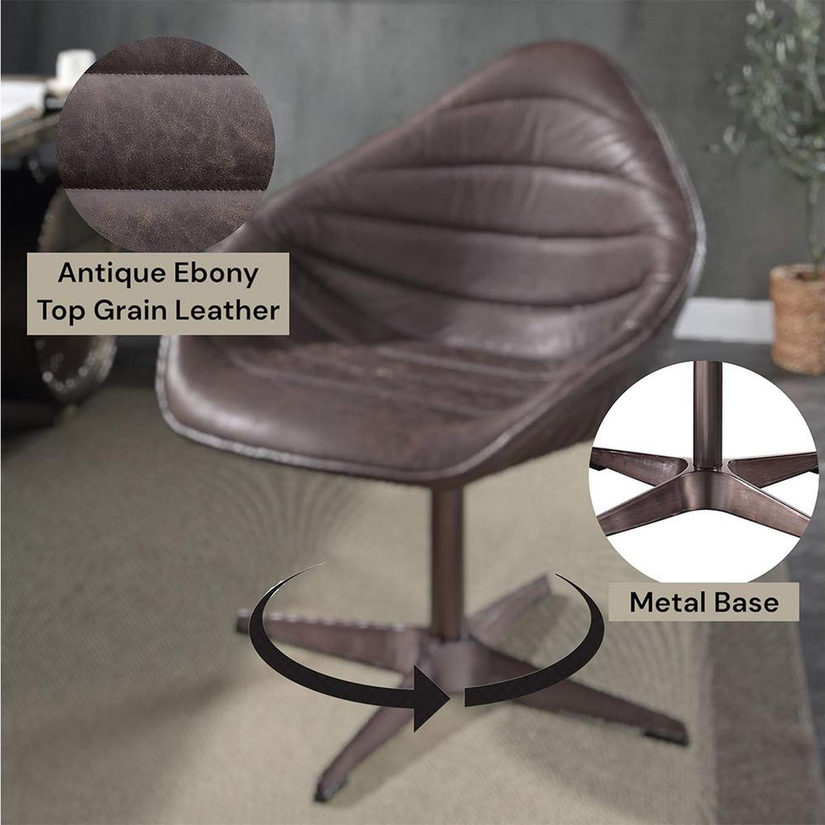 AC02582 Pipino Accent Chair with Swivel