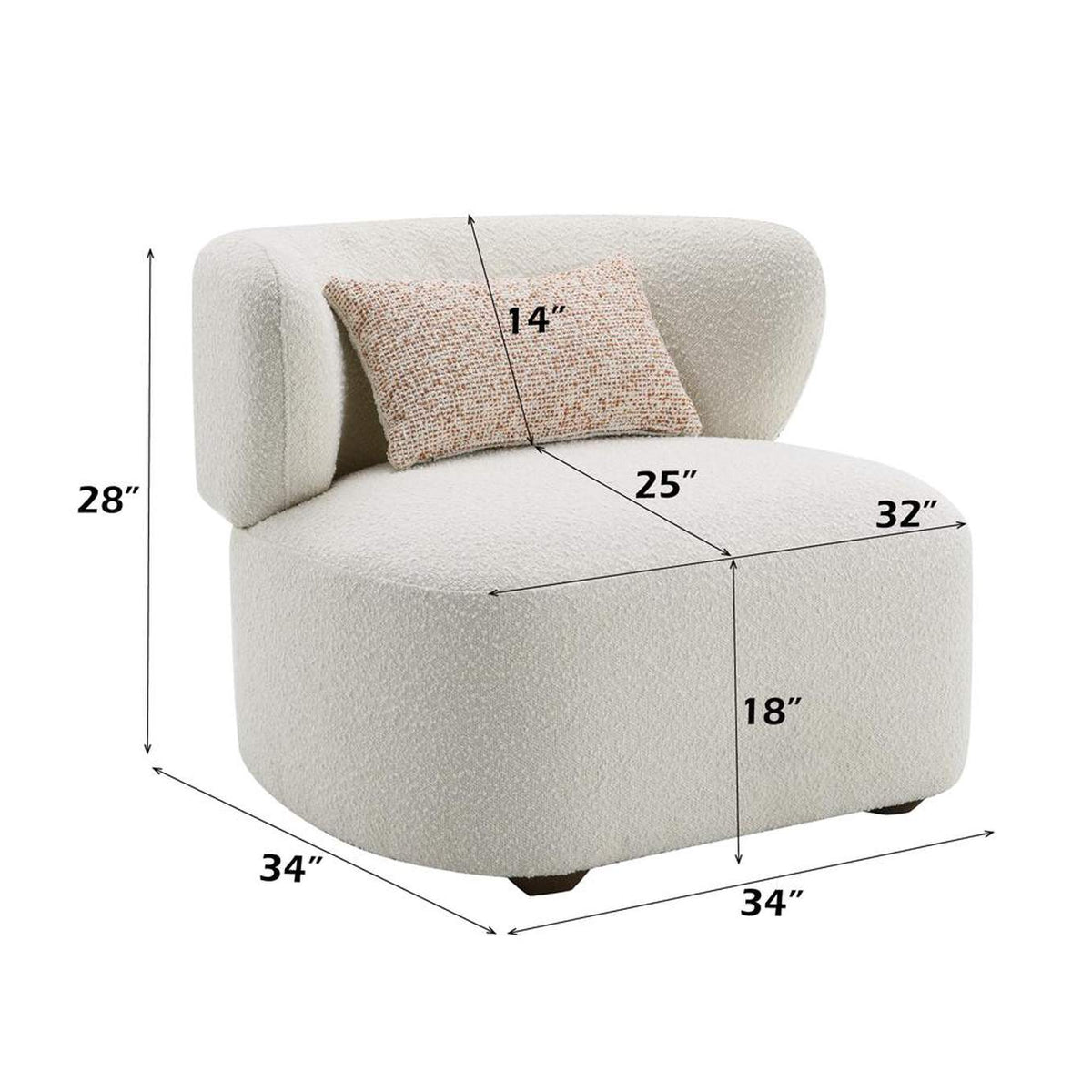 AC02589 Darius Accent Chair with Pillow