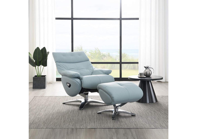 AC02990 Janella Motion Accent Chair with Swivel and Ottoman