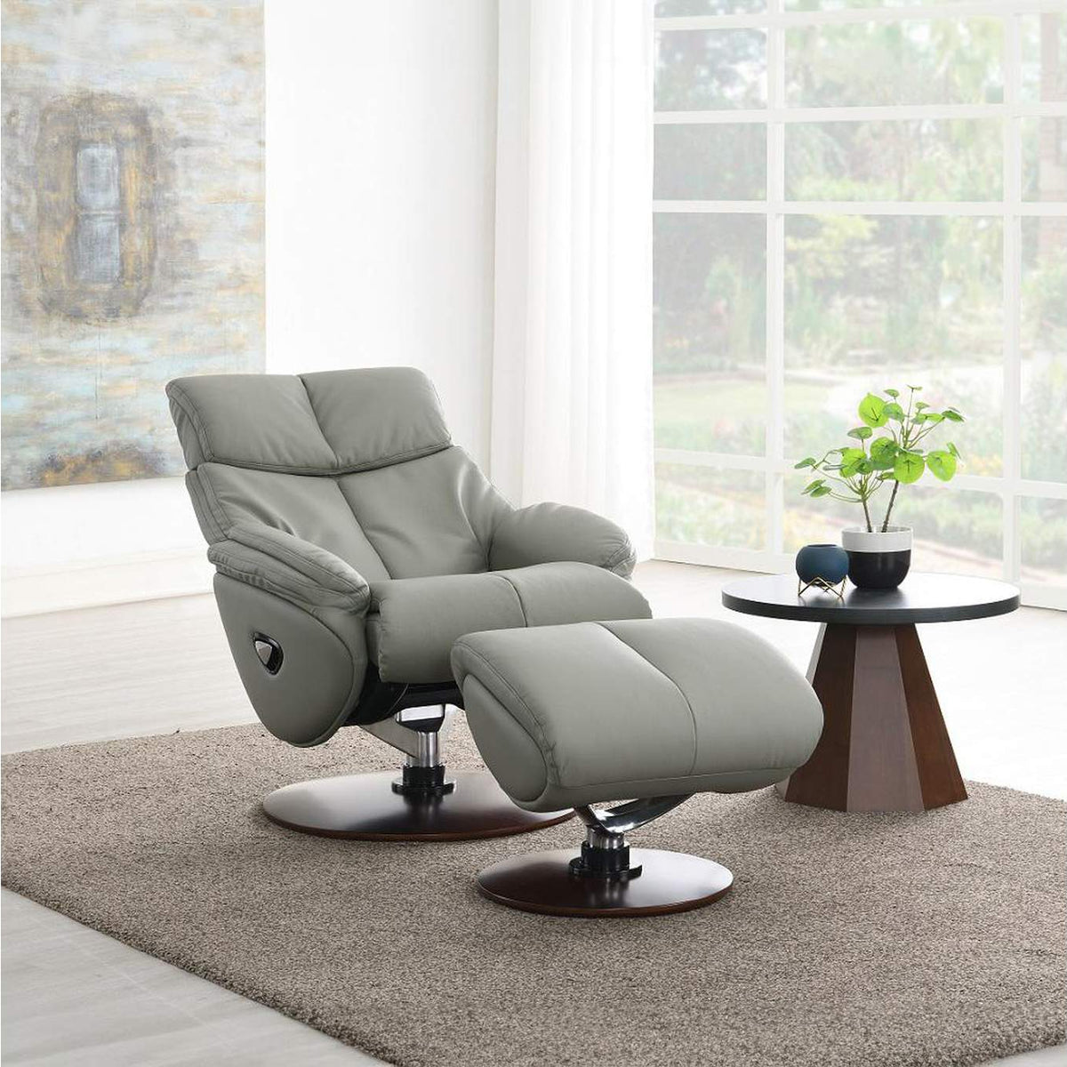 AC02991 Kandoro Motion Accent Chair with Swivel and Ottoman