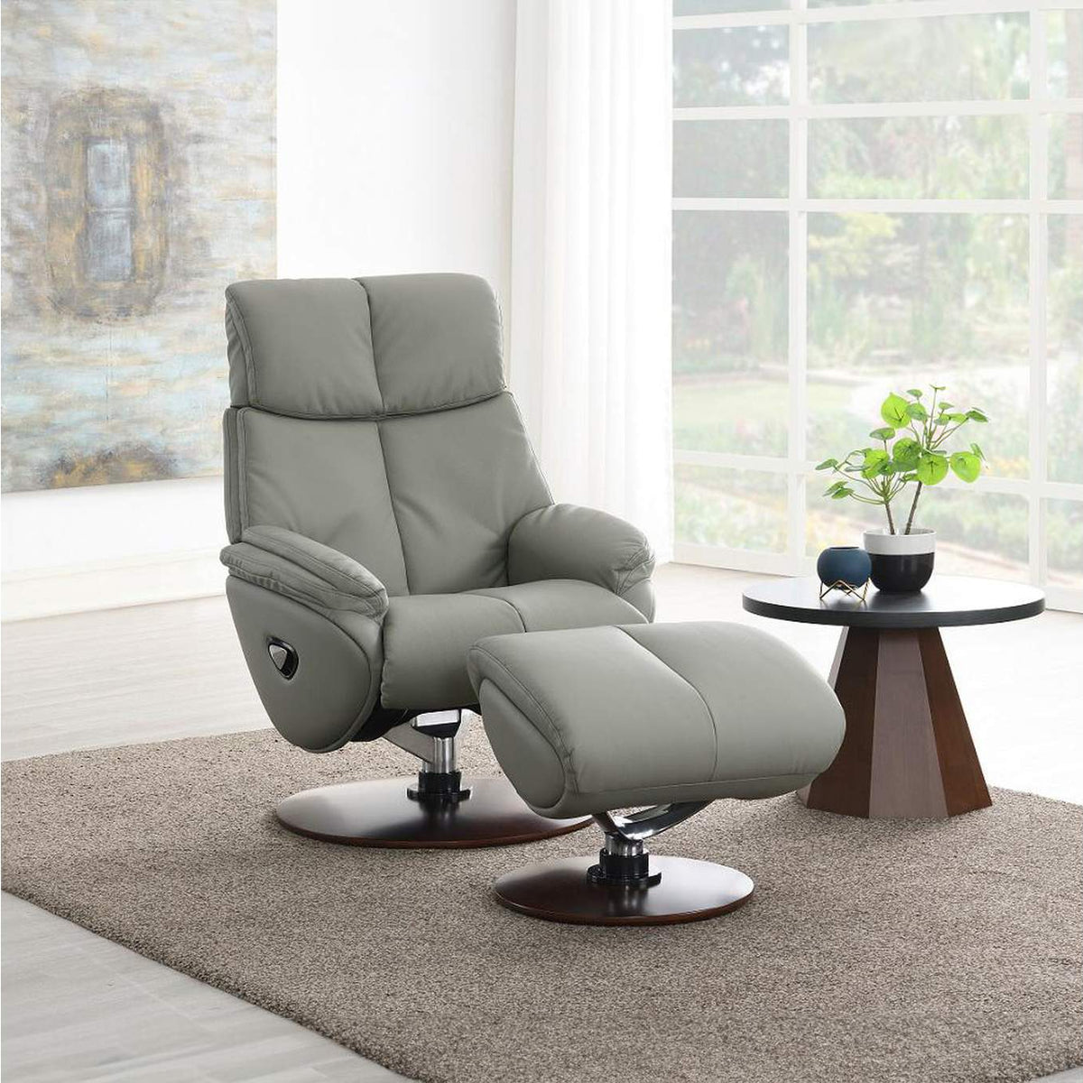 AC02991 Kandoro Motion Accent Chair with Swivel and Ottoman