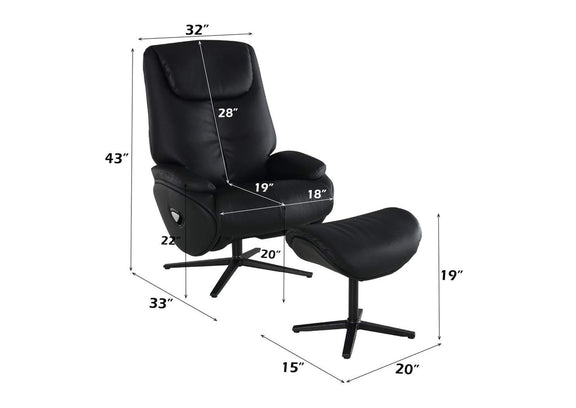 AC02992 Labonita Motion Accent Chair with Swivel and Ottoman