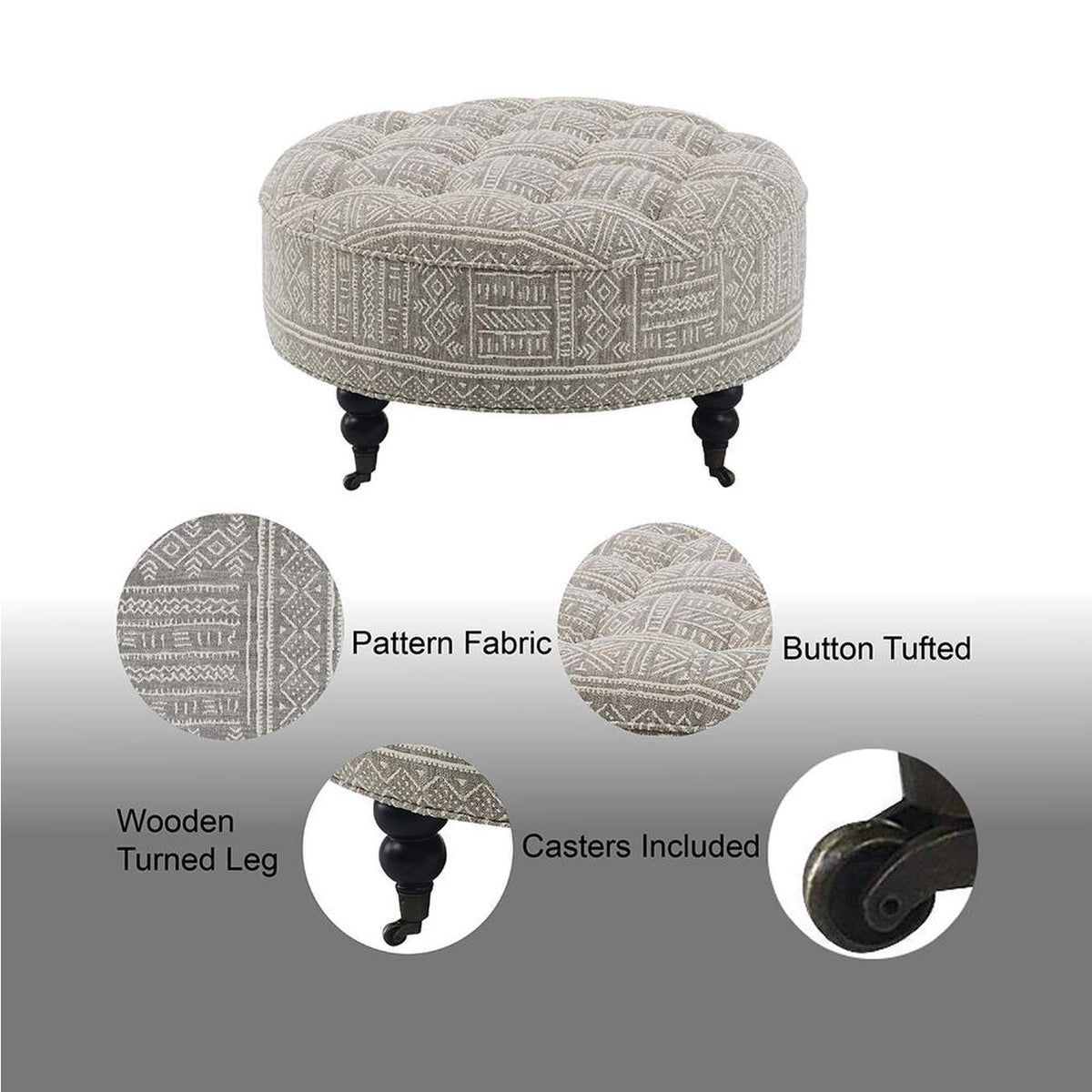 AC03000 Upendo Ottoman with Caster