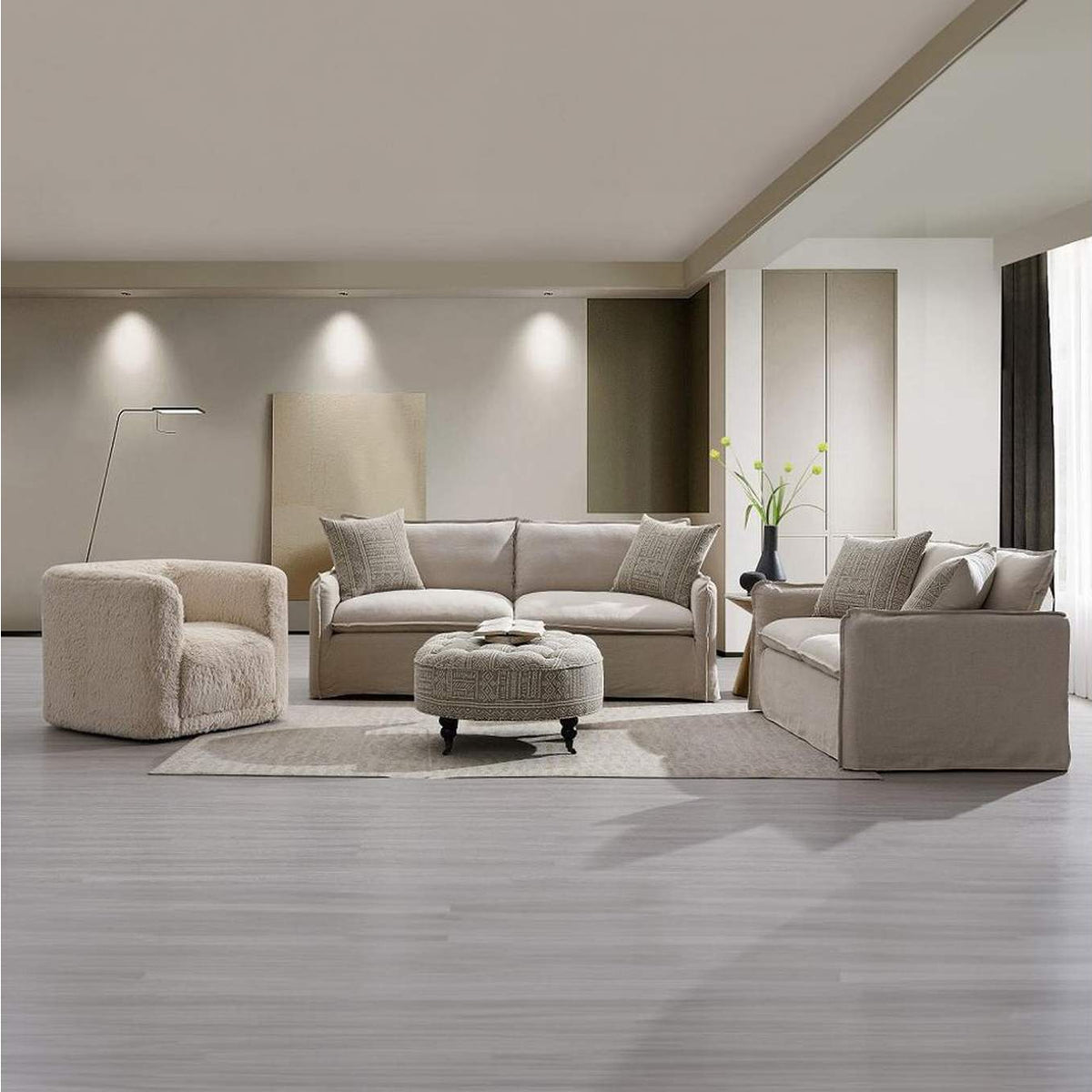 AC03000 Upendo Ottoman with Caster