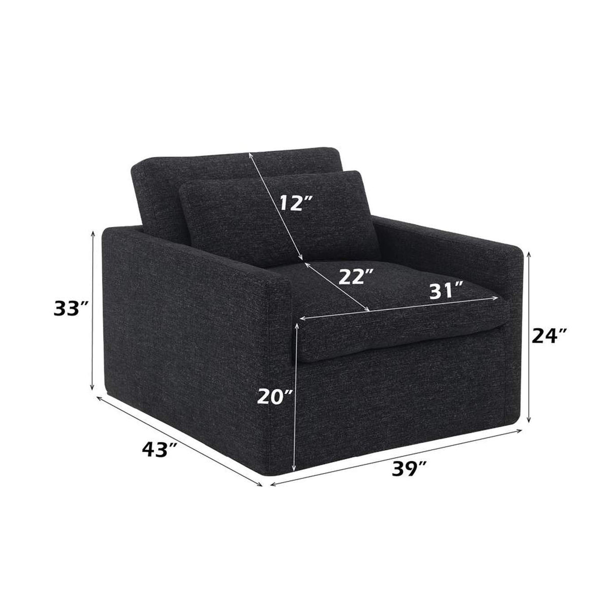 AC03143 Frederick Swivel Chair with Pillow