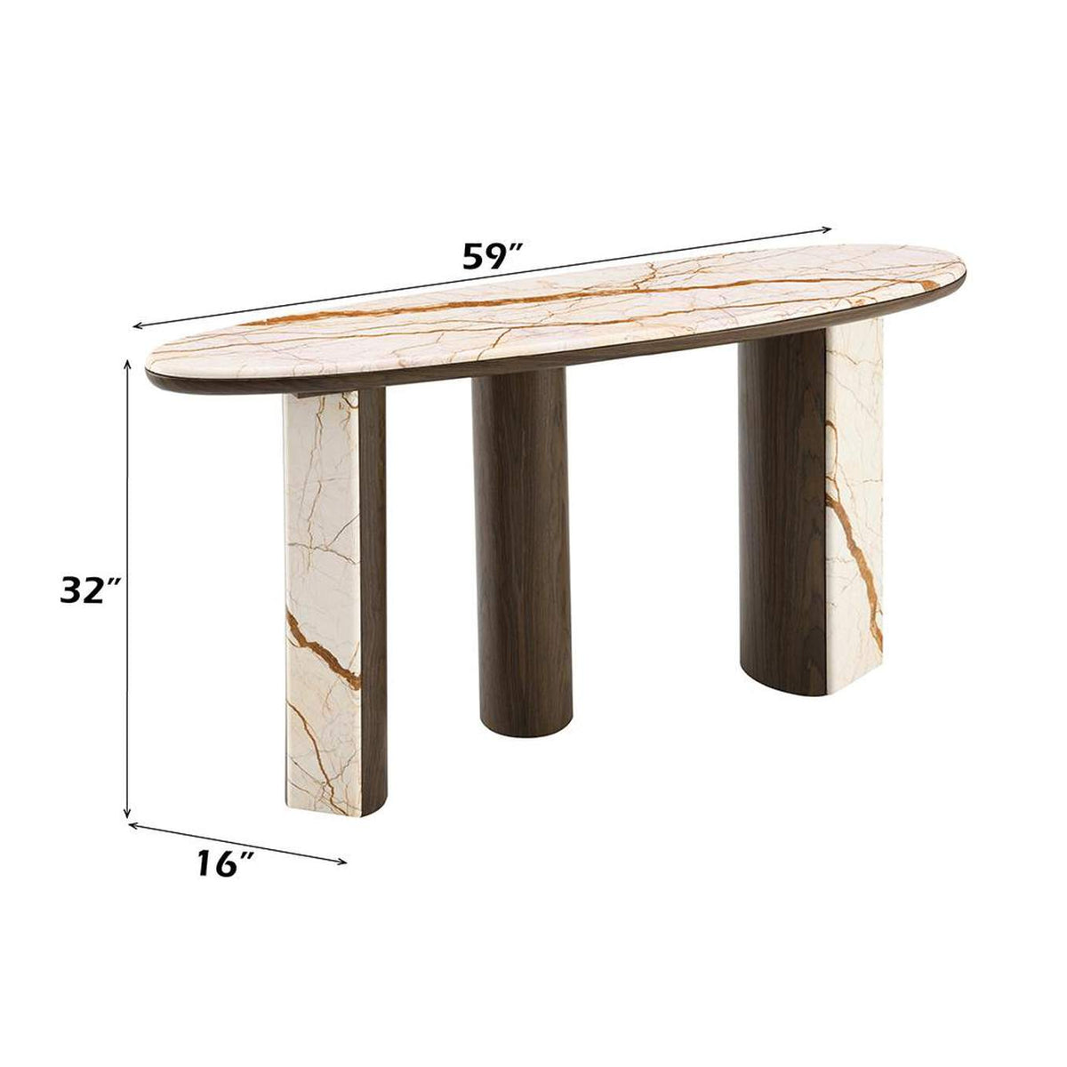 AC04567 Haidar Console Table with Marble Top