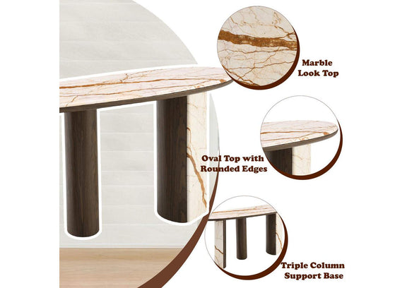 AC04567 Haidar Console Table with Marble Top