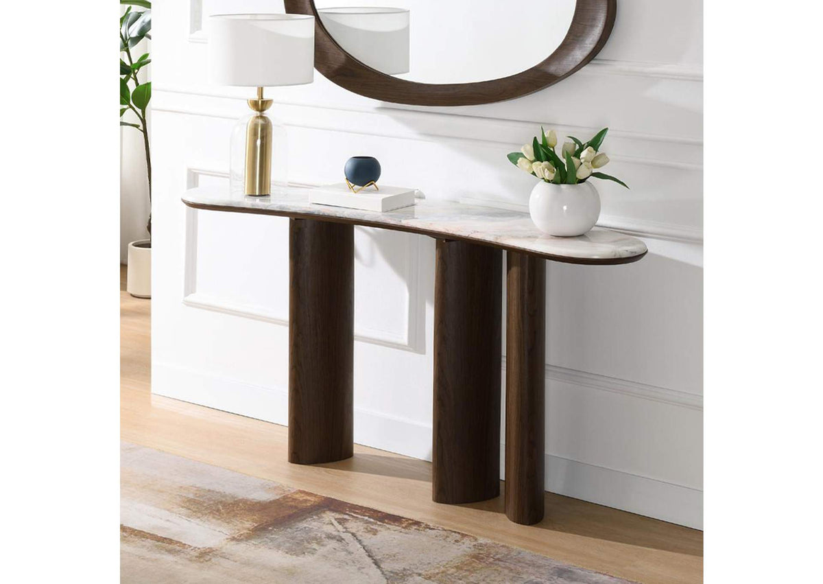 AC04577 Hanale Console Table with Natural Marble