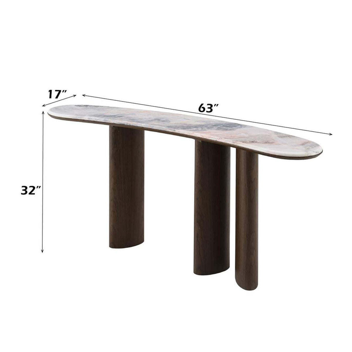 AC04577 Hanale Console Table with Natural Marble