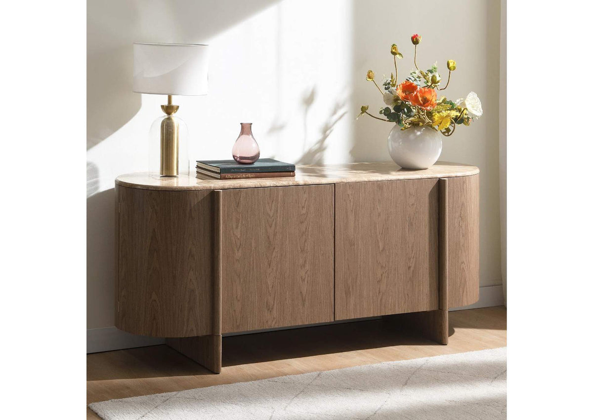 AC05319 Markku Console Table with Natural Marble