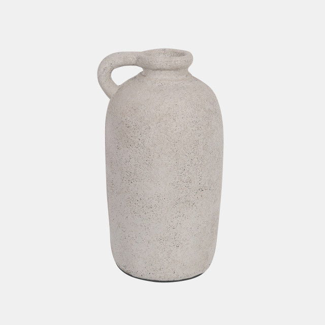 Bottle Vase With Handle - Ivory