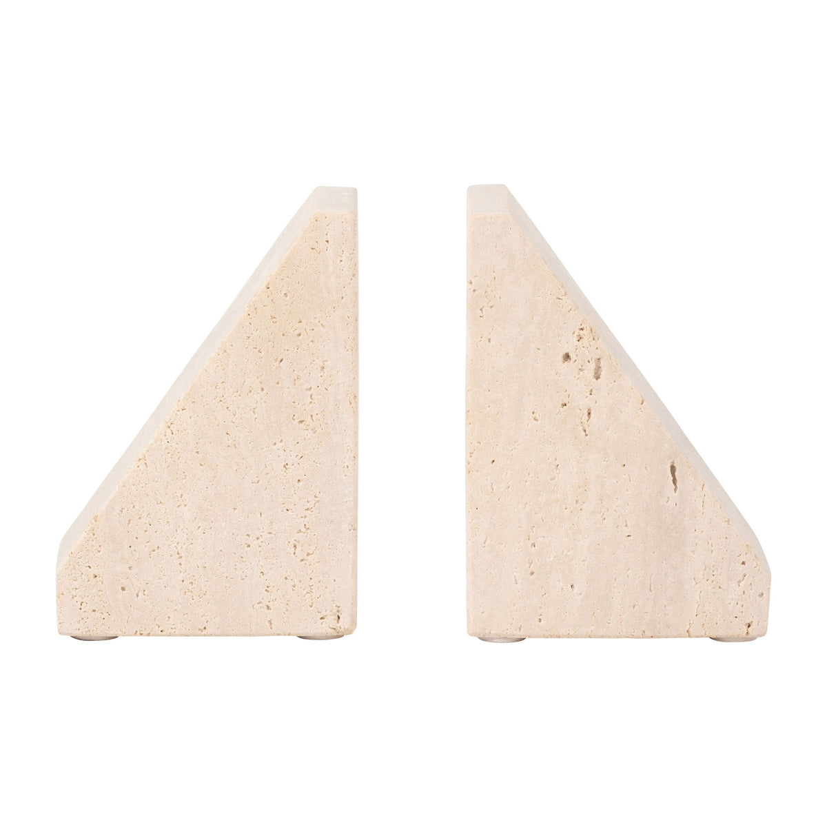 5" Triangle Bookends (Set of 2) - Tan