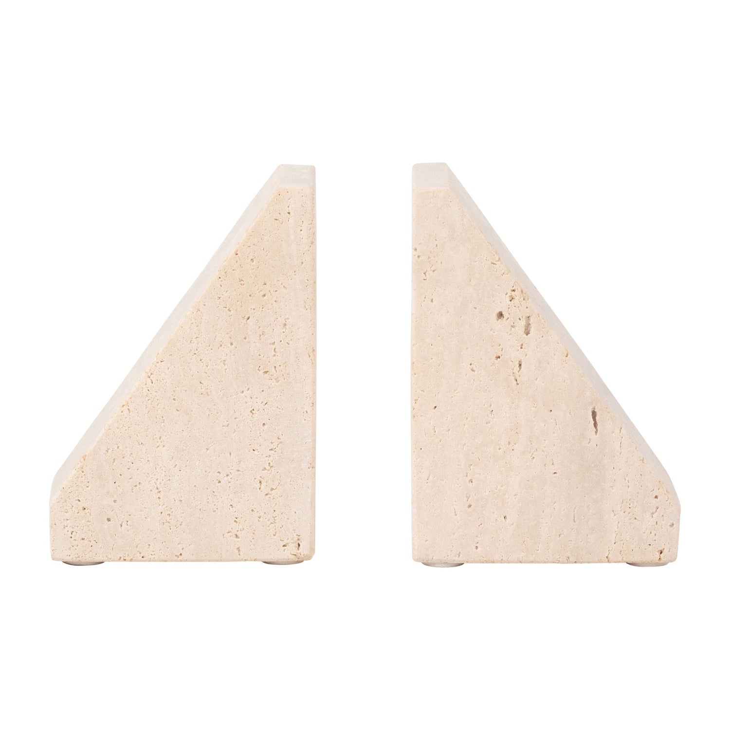 5" Triangle Bookends (Set of 2) - Tan