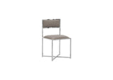 1AE266X Amalfi X - Base Chair In Taupe Leather (Set of 2)