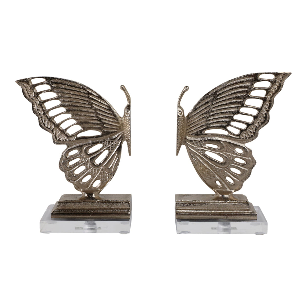 13" Clarke Butterfly Bookends (Set of 2) - Gold