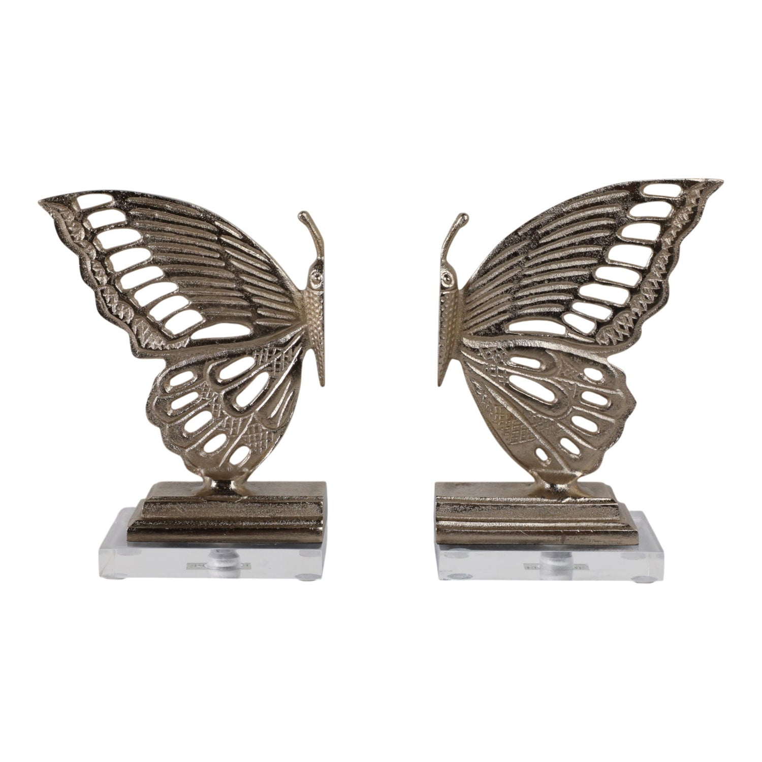 13" Clarke Butterfly Bookends (Set of 2) - Gold