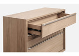 JVLH81B One Coastal Modern Three Drawer USB - Charging Nightstand In Bisque