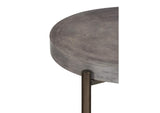 A89422 Lyon Round Natural Concrete And Metal Side Table