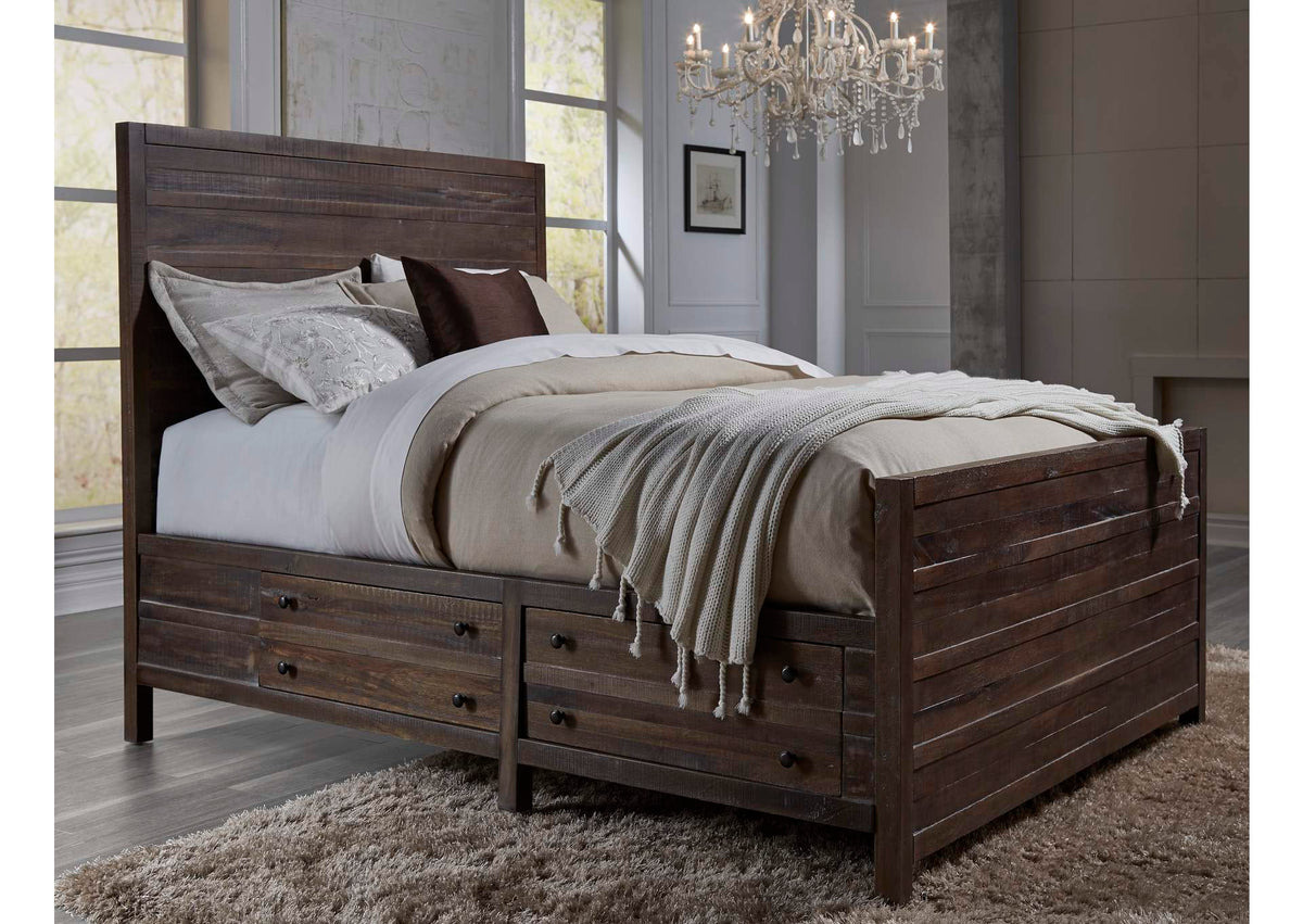 8T06D6 Townsend Solid Wood Storage Bed In Java