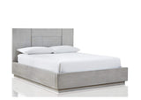 DEZ7H7 Destination Wood Panel Bed In Cotton Grey