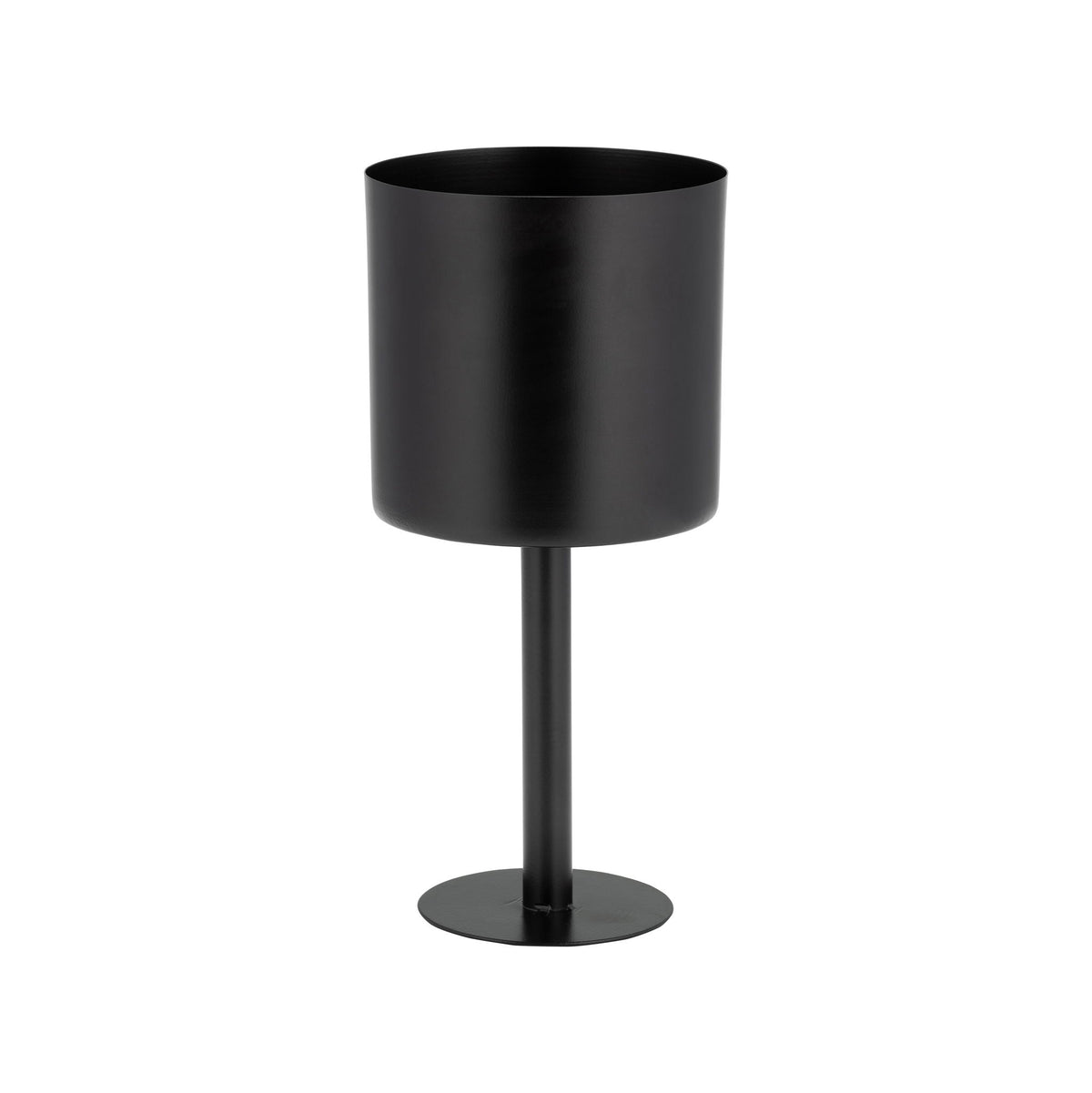 Flat Round Base Planter - Black