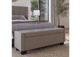 3ZH3887 Madeleine Tufted Storage Bench In Dolphin Linen