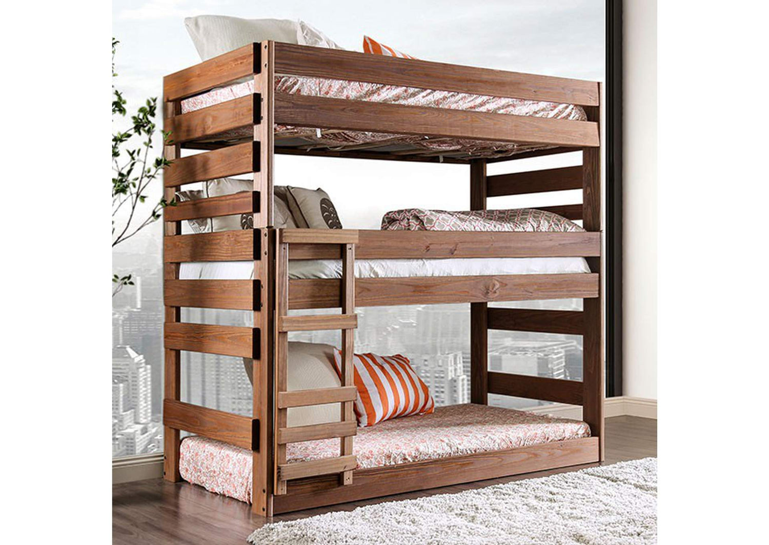 Pollyanna Twin Triple Decker Bed