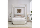 MQNCH4 Rockford Upholstered Canopy Bed In Turtle Dove Linen