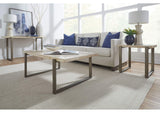FLBK23 Ariela Natural Travertine Console Table With Bronze Metal Base