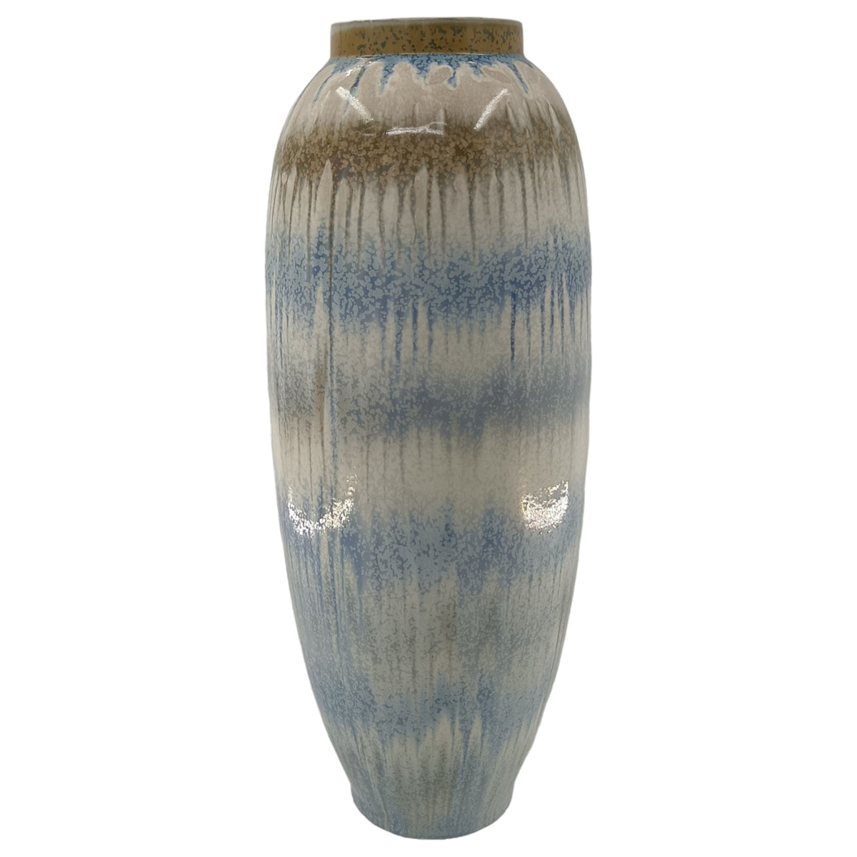 Medford Ceramic Vase - Blue / Beige