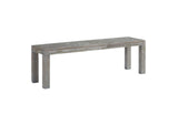 5QS371 Herringbone Solid Wood Dining Bench In Rustic Latte