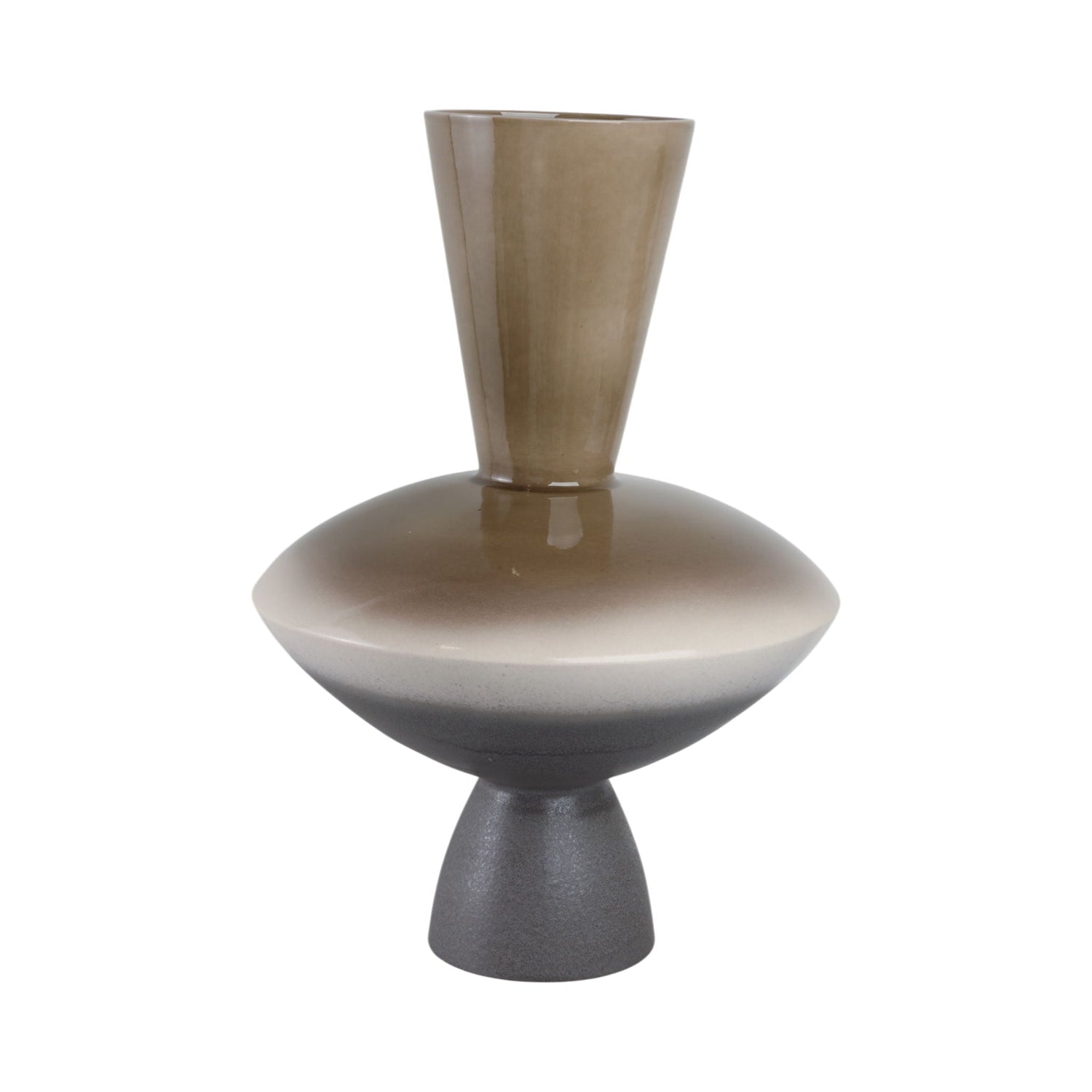 Azevedo Large Oversized Portugal Vase - Dark Brown / Gray