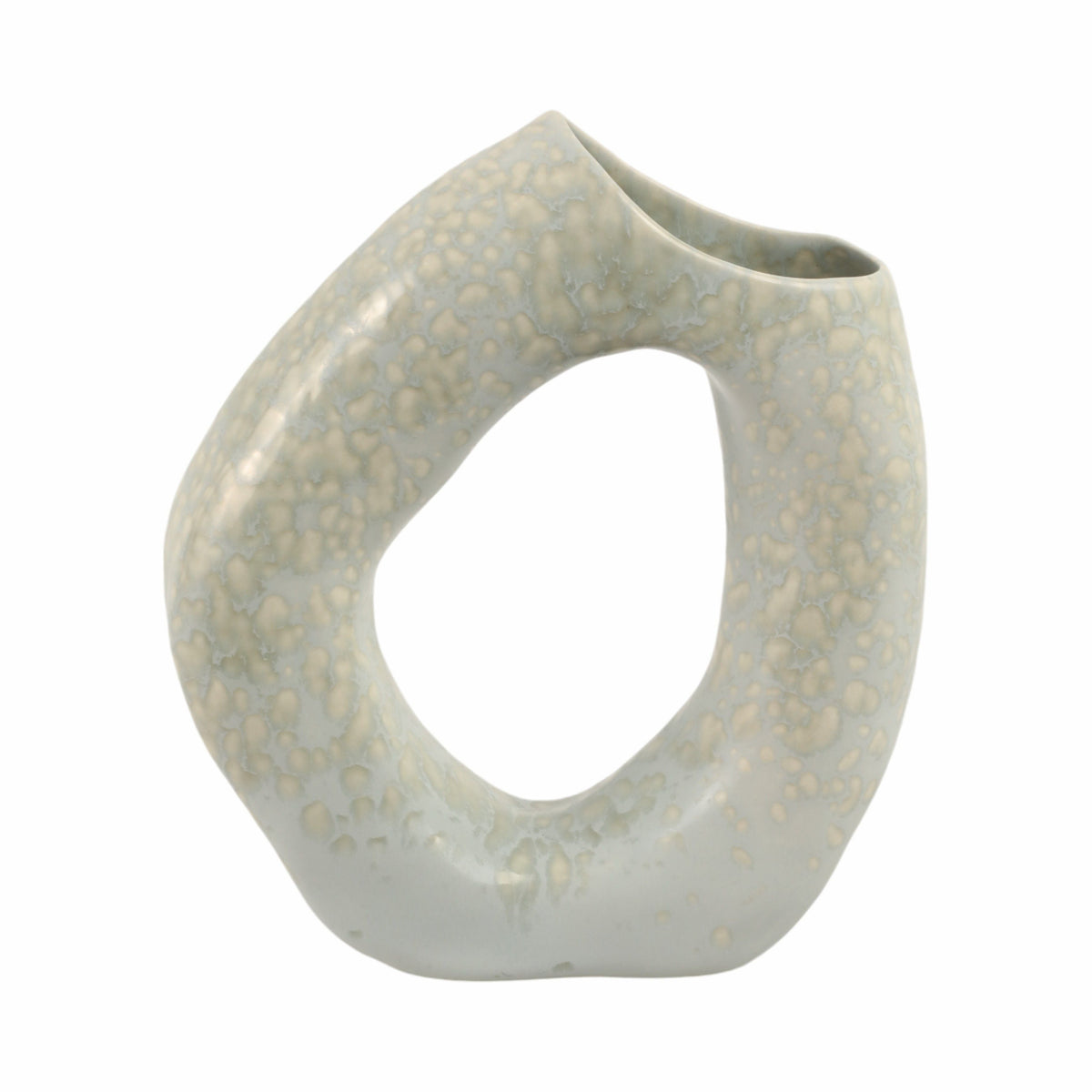 Amarante Large Abstract Round Portugal Vase - Gray