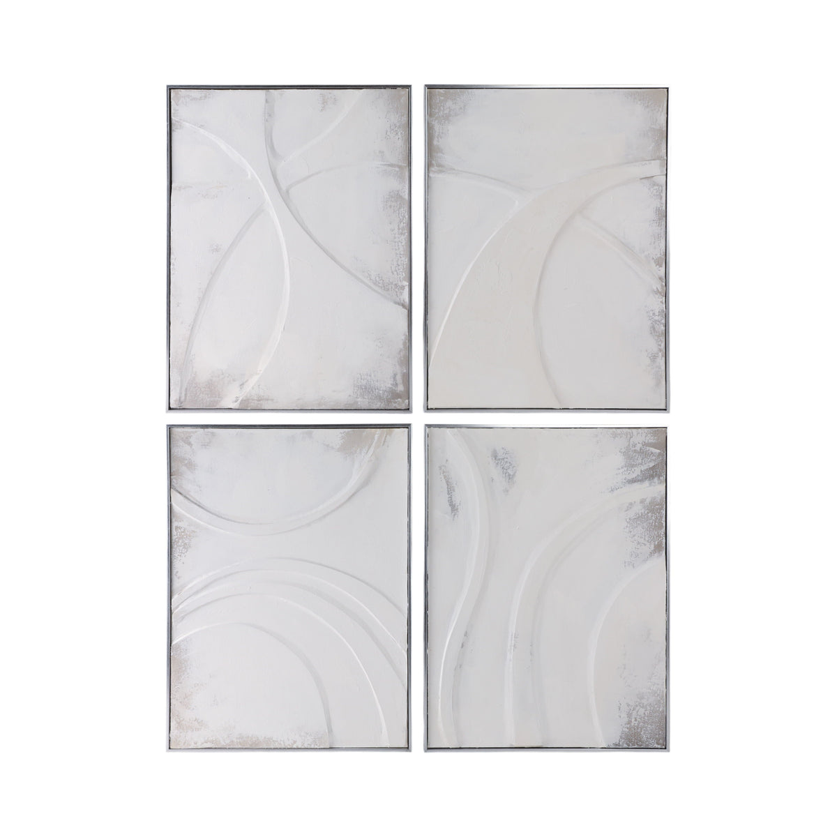 24" x 32" Bondi Handpainted Wall Art (Set of 4) - Ivory