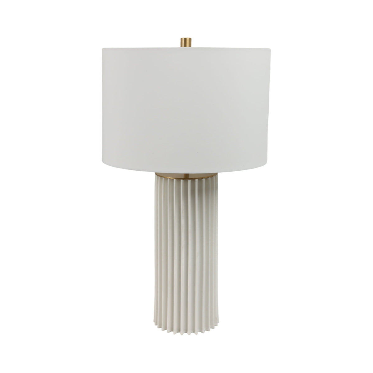 Kapri 3D Printed Porcelain Table Lamp - White