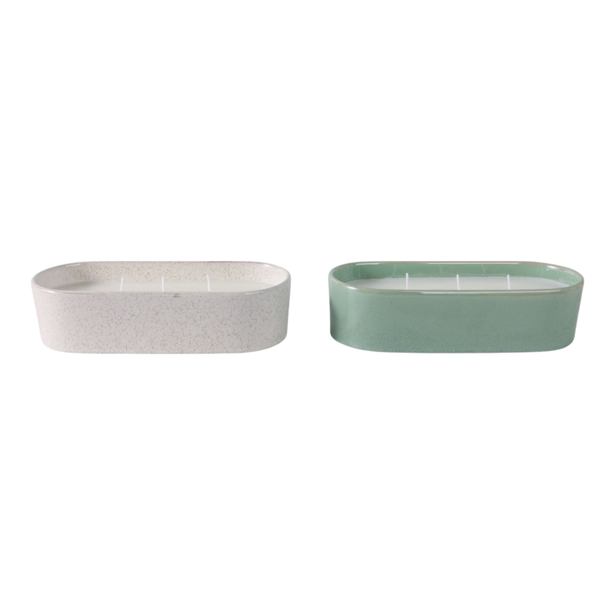 10" x 4" 19 Oz Grapefruit & Ginger Oval Candle (Set of 2) - Multi