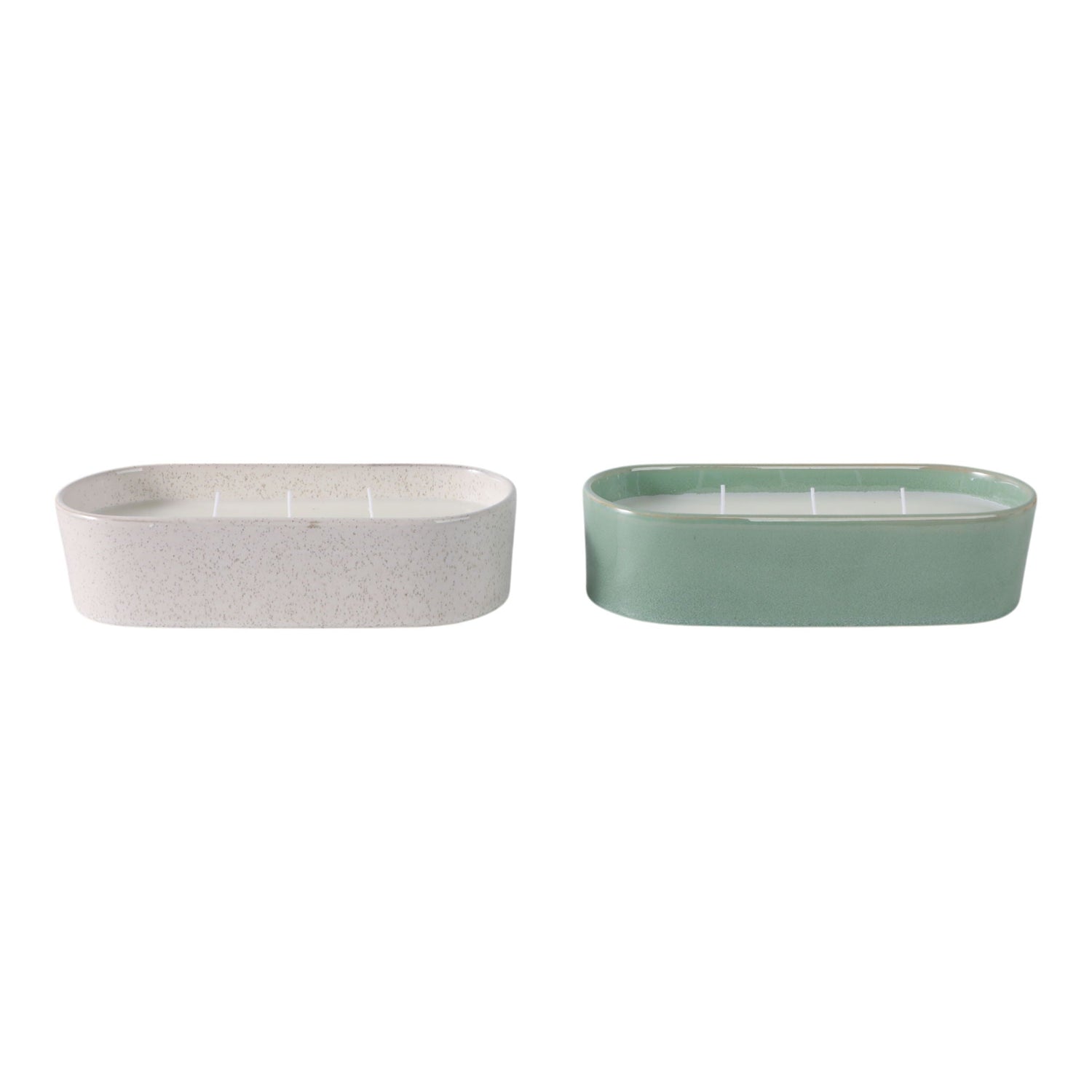 10" x 4" 19 Oz Grapefruit & Ginger Oval Candle (Set of 2) - Multi