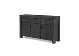 3FT373 Meadow Solid Wood Three Drawer Three Door Sideboard In Graphite