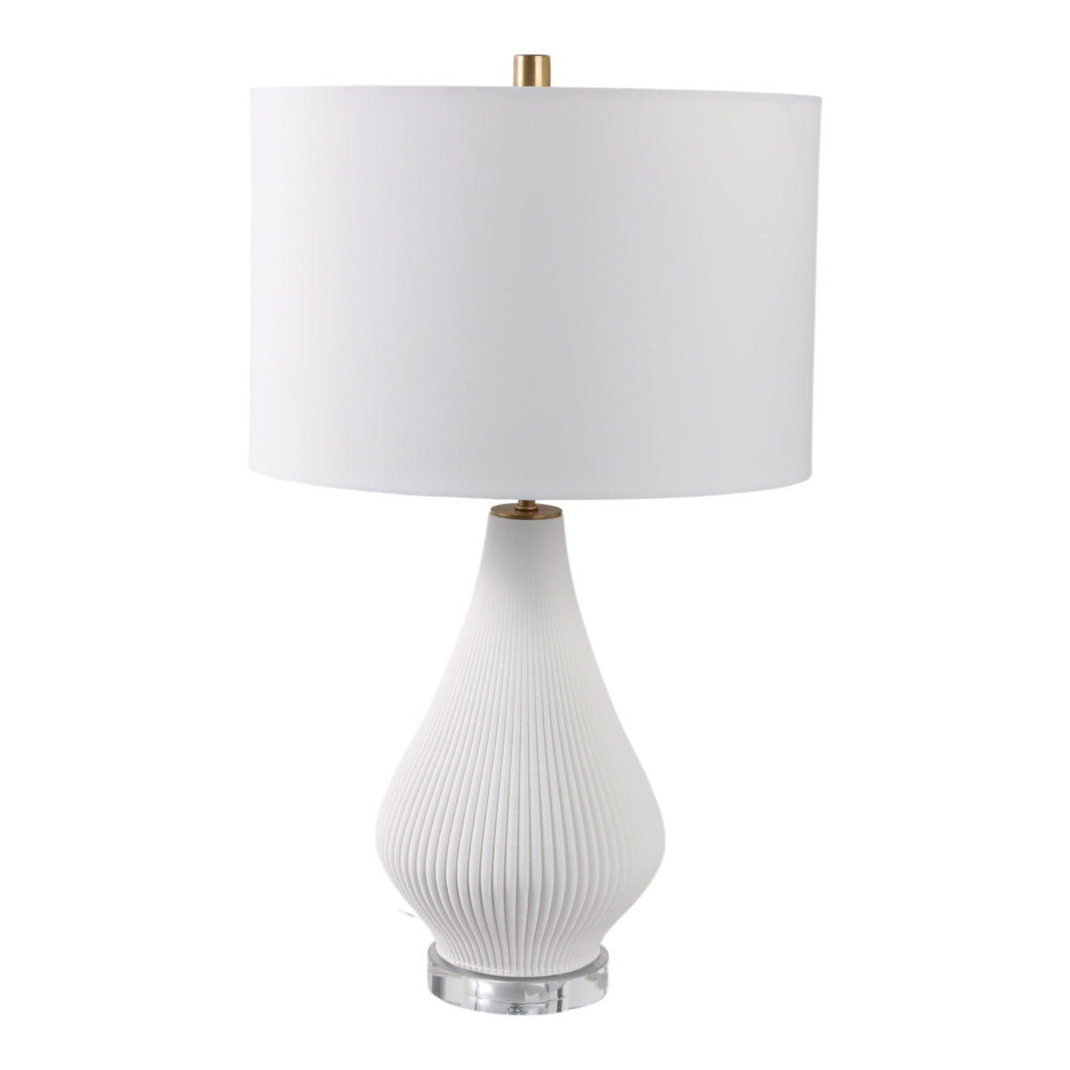 Violetta 3D Printed Porcelain Table Lamp - White
