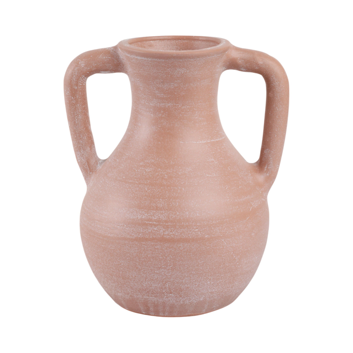 Terracotta Jug Vase With Handles - Light Natural