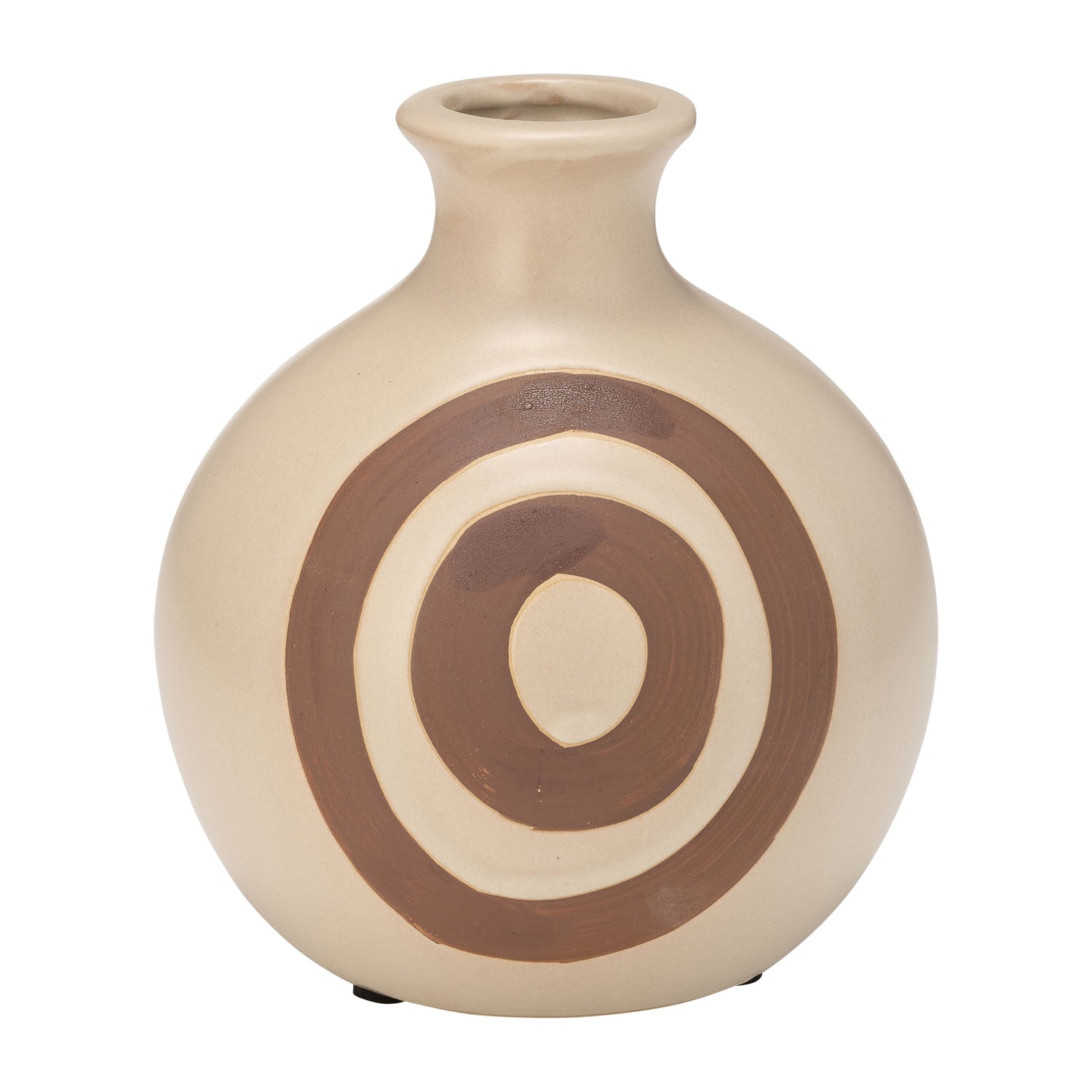 Ceramic Abstract Vase 7" - Irish Cream
