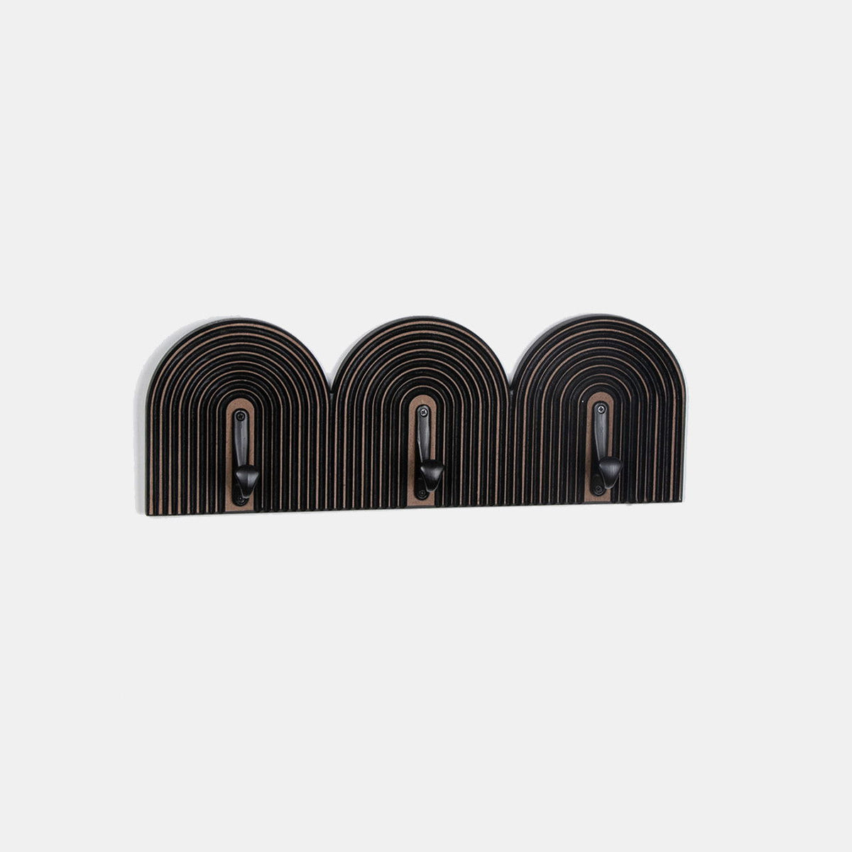 19" 3 Arch Wall Hooks - Black